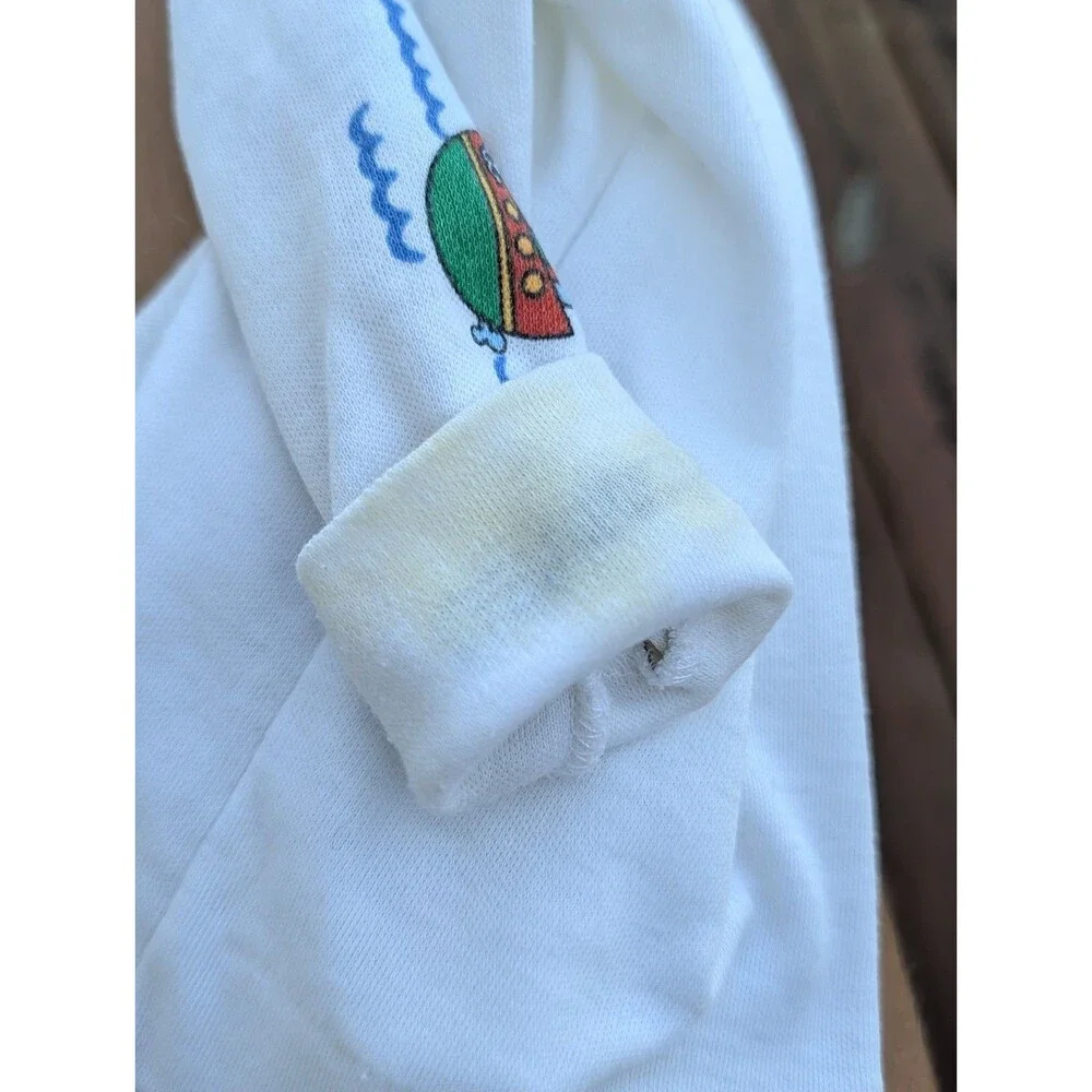 VTG 3-6M OshKosh B'gosh 80s BABY Turtleneck Long Sleeve graphic Primary USA